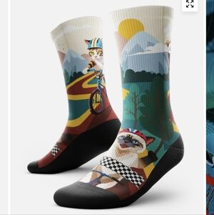 Outway Fast and Furriest Crew Socks- M/L